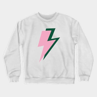 Pink and Green Lightning Crewneck Sweatshirt